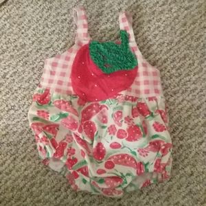Baby girl strawberry swim suit